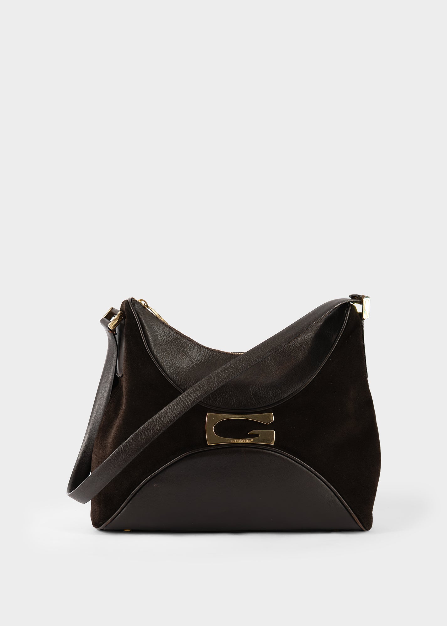Borsa a Tracolla in Suede e Pelle