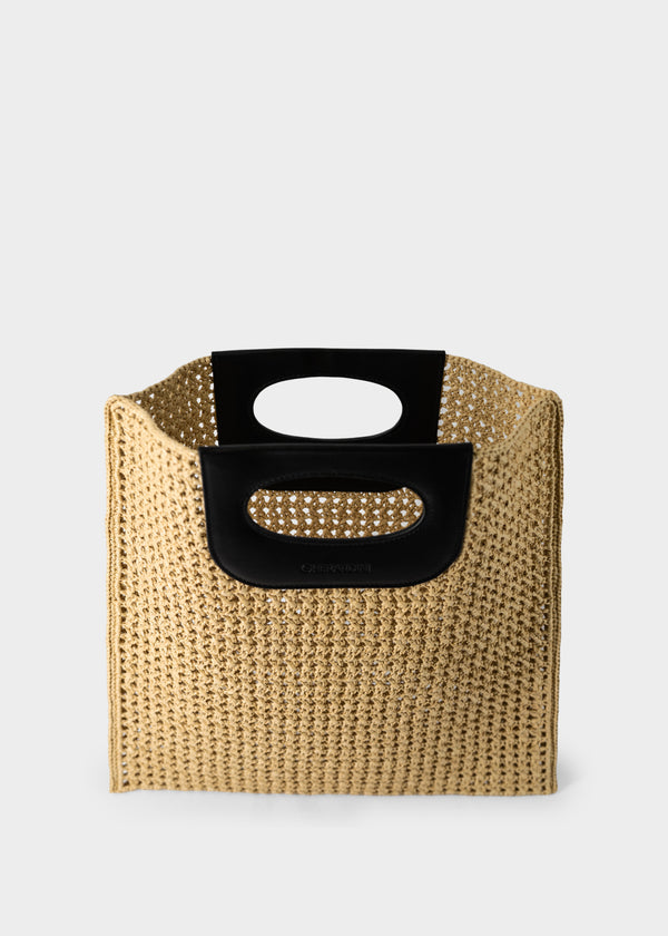 Flat Ribbed-textured Bag 
