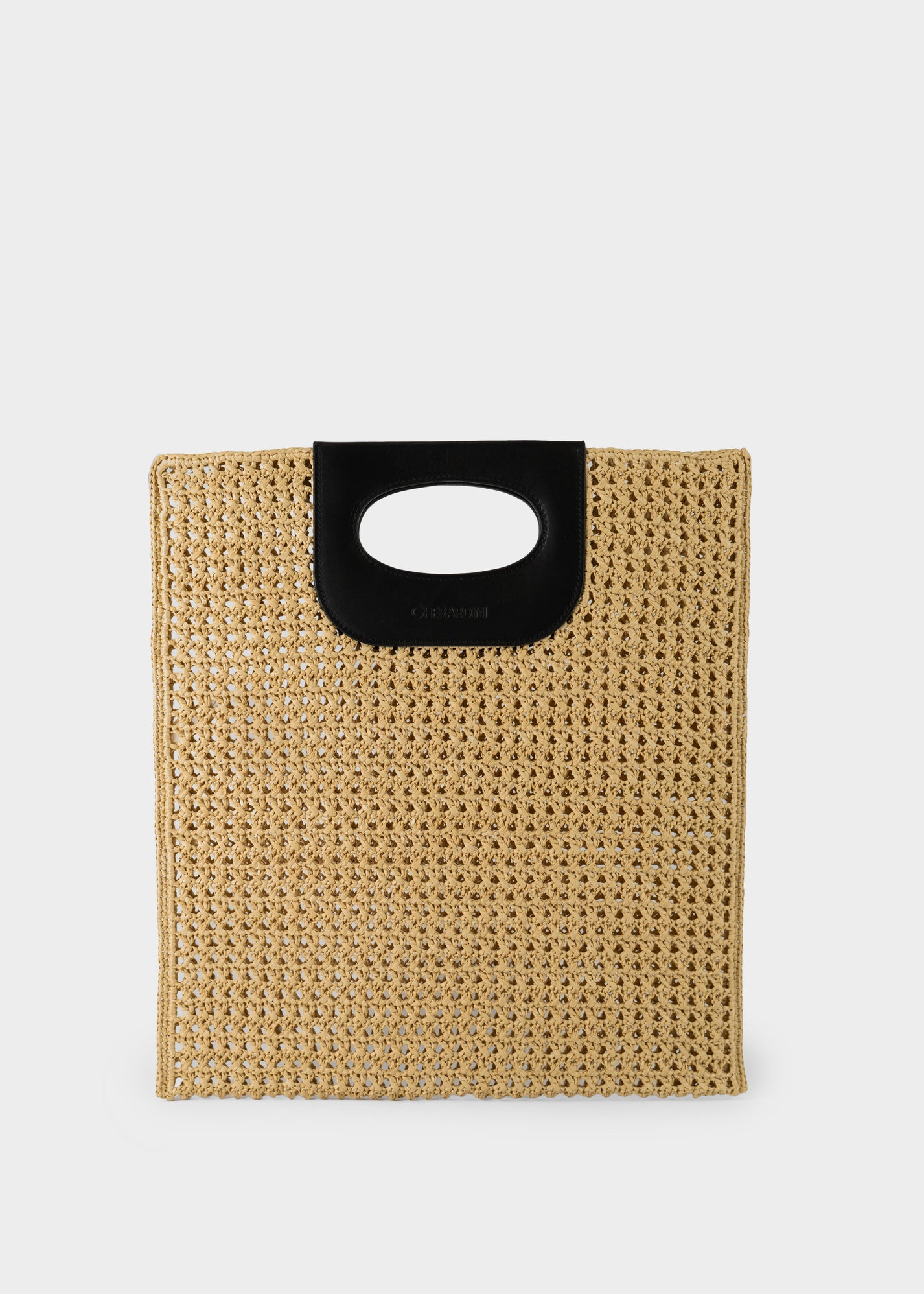 Flat Ribbed-textured Bag