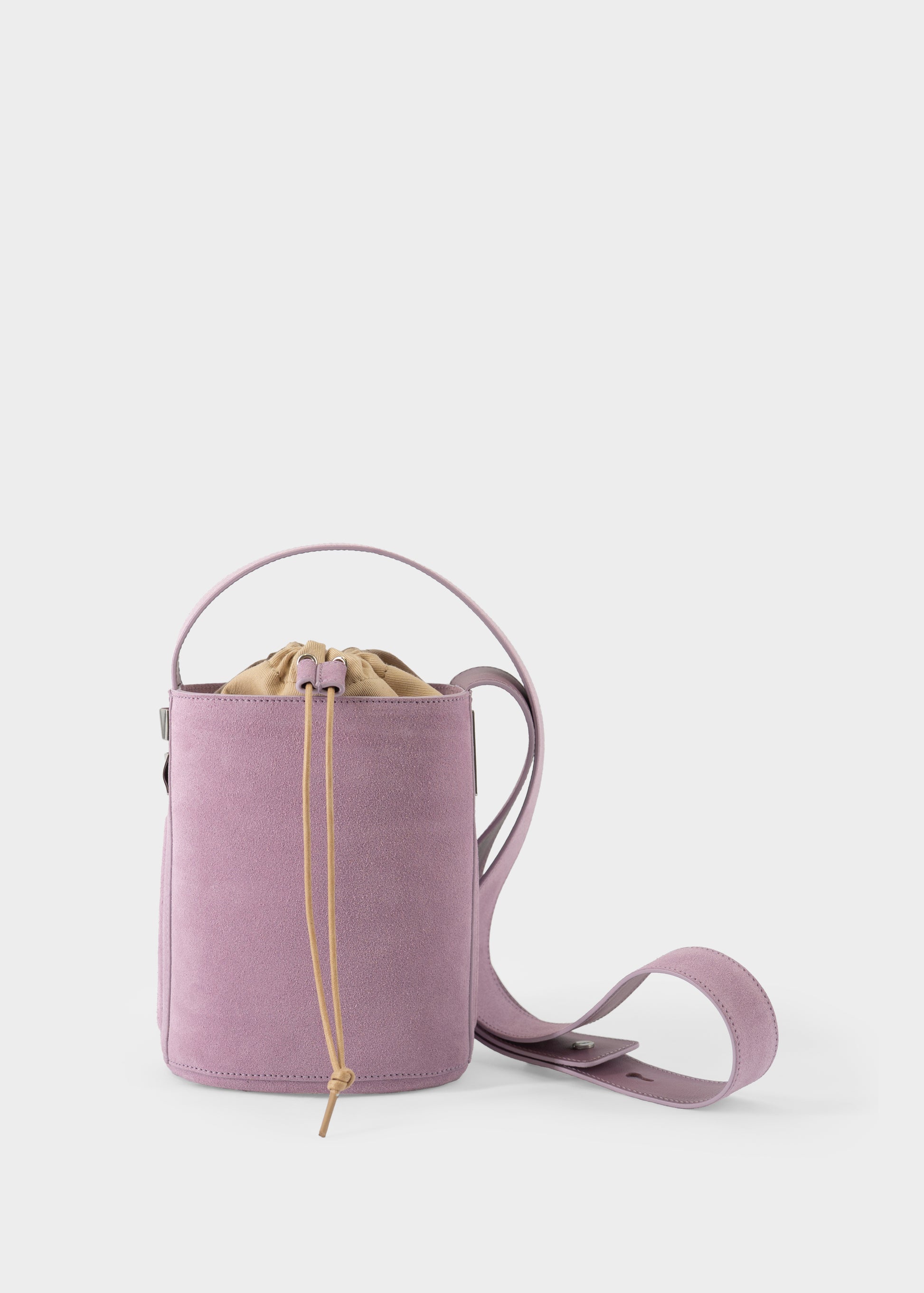 Secchiello mini in pelle scamosciata