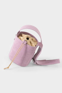 Secchiello mini in pelle scamosciata
