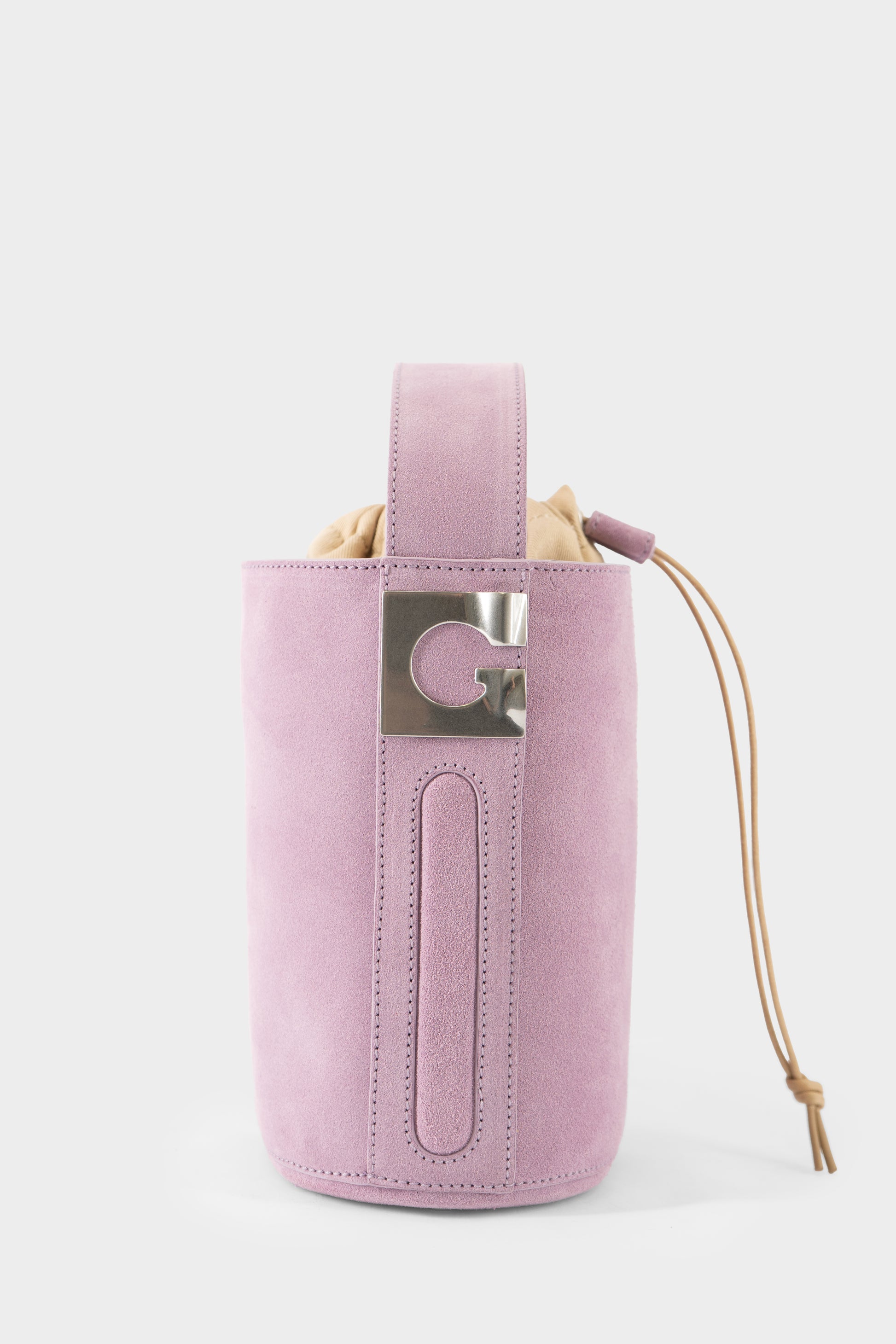 Secchiello mini in pelle scamosciata