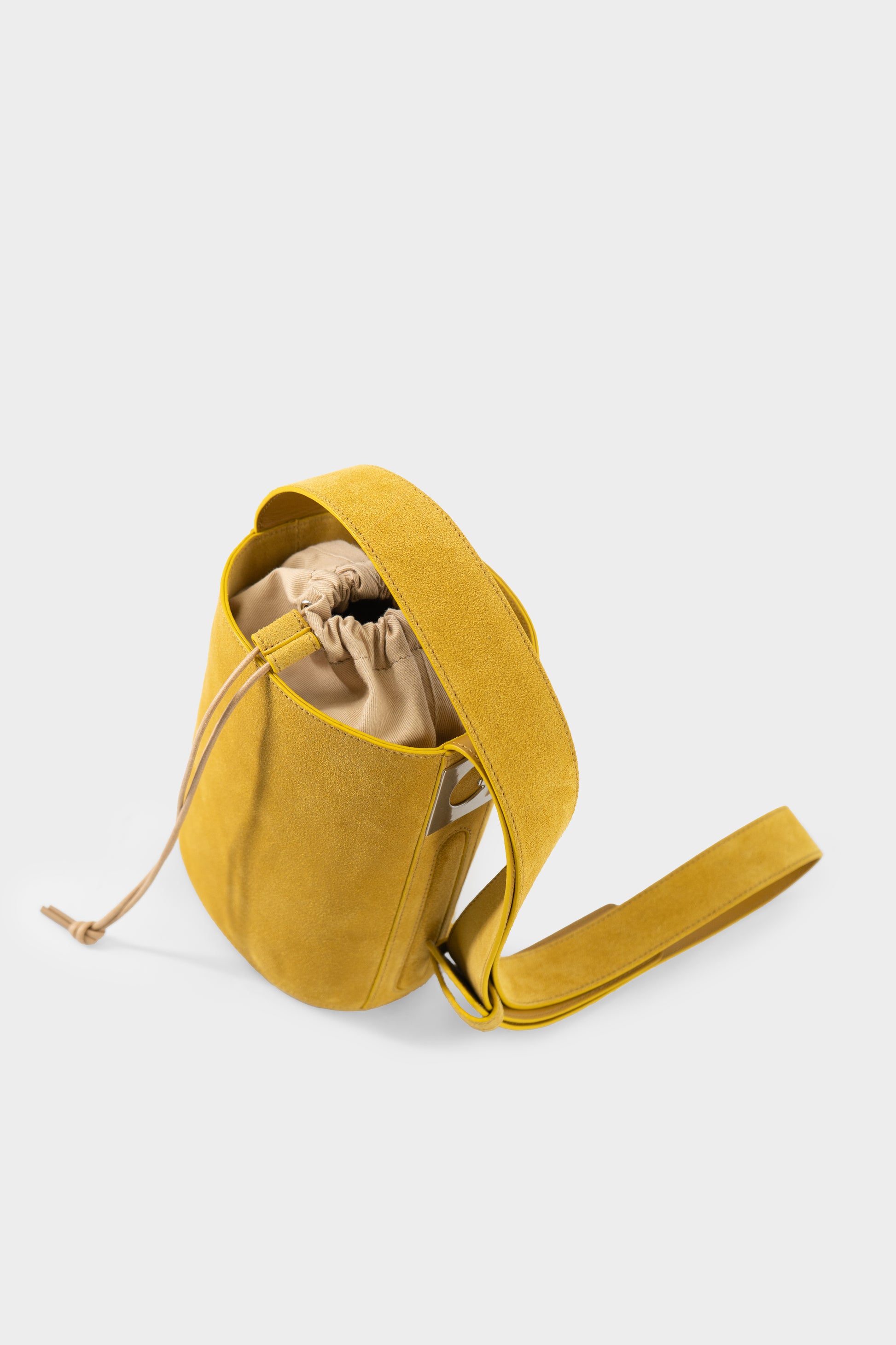 Secchiello mini in pelle scamosciata