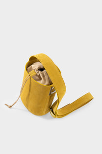 Secchiello mini in pelle scamosciata