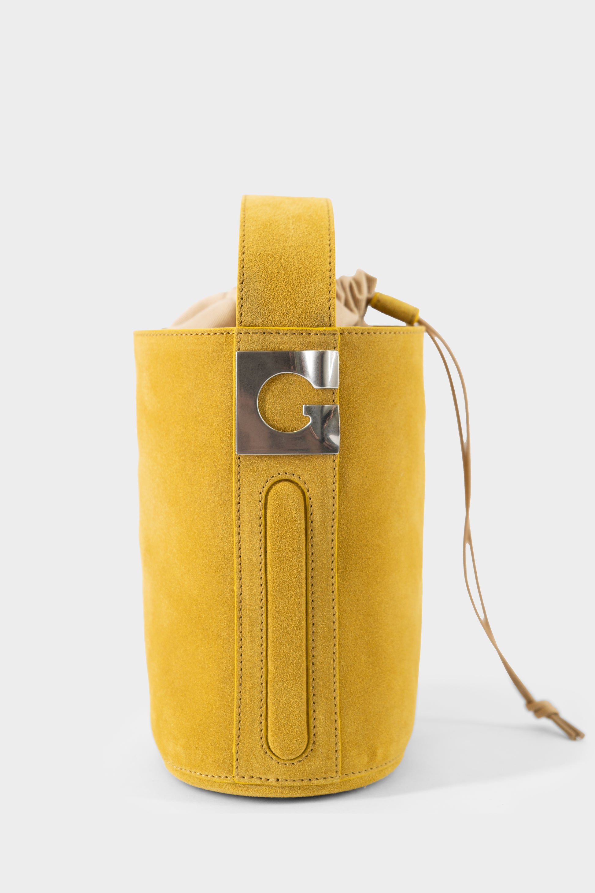 Secchiello mini in pelle scamosciata