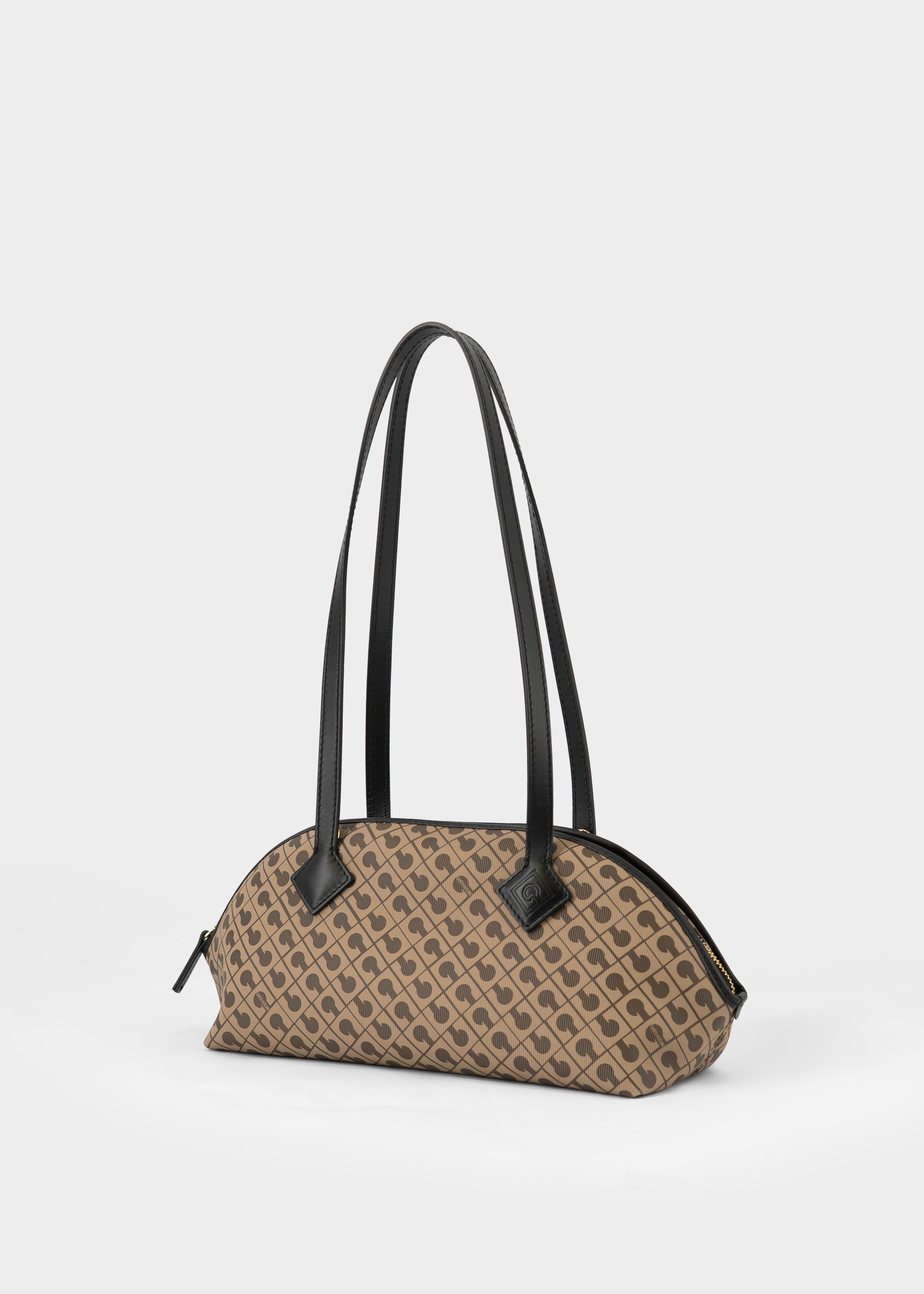 Borsa Baguette in Millerighe Moka