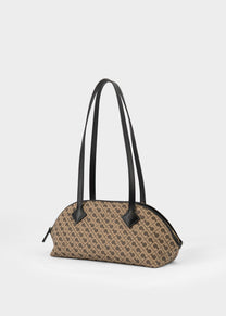 Borsa Baguette in Millerighe Moka