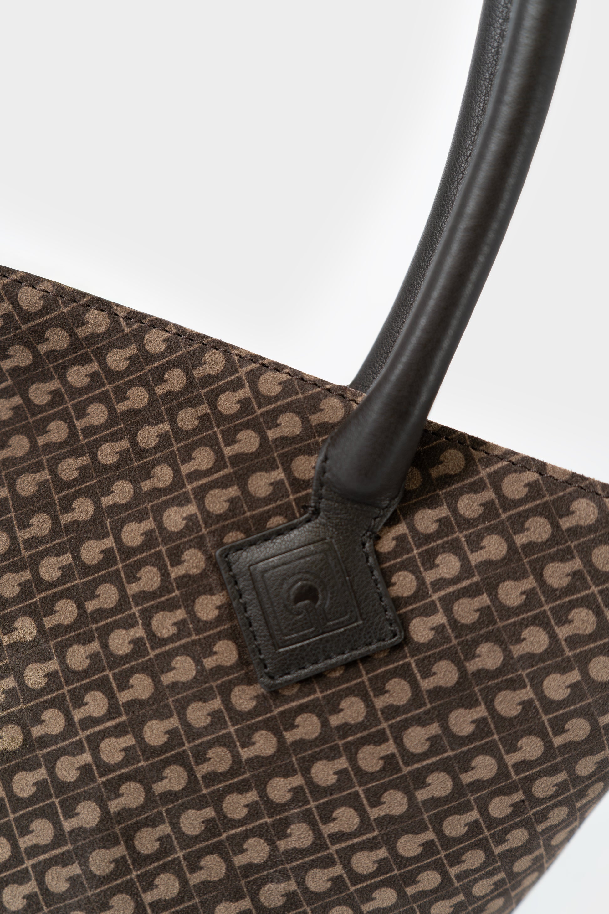 Shopper Grande in Suede Monogrammata