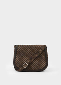 Borsa Saddle in Suede Monogrammata