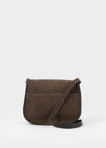 Borsa Saddle in Suede Monogrammata
