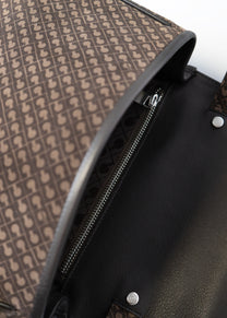 Borsa Saddle in Suede Monogrammata