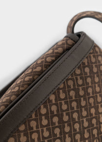 Borsa Saddle in Suede Monogrammata
