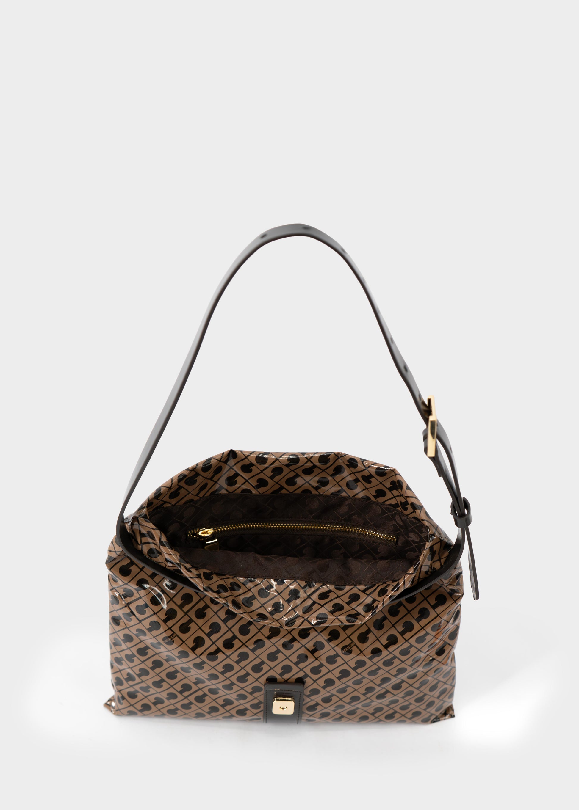 Borsa a Spalla in Softy Glossy Toffee