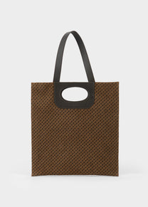Piattina in Monogram Suede Toffee
