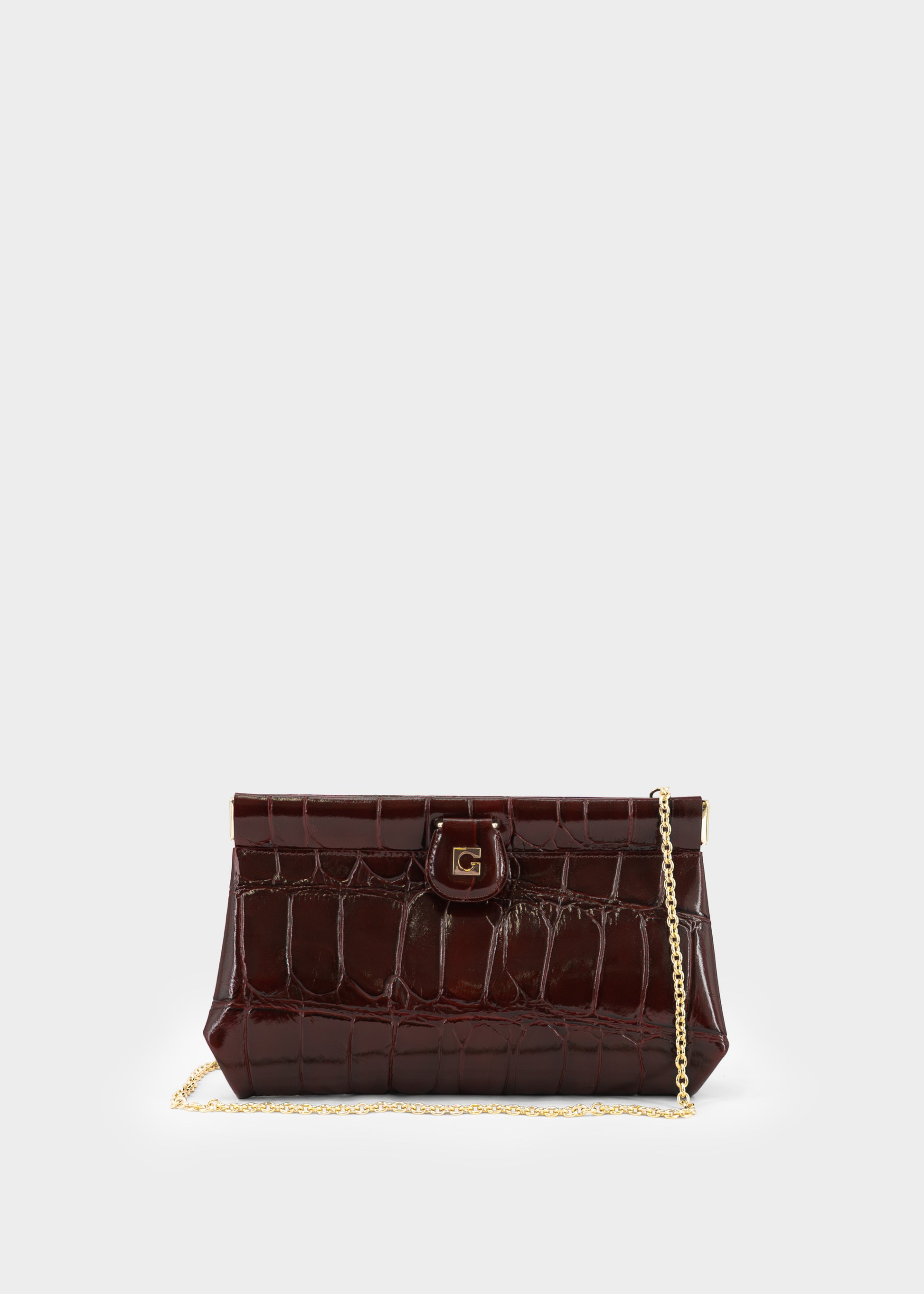 Dodici Dodici Clutch in Cocco Bordeaux