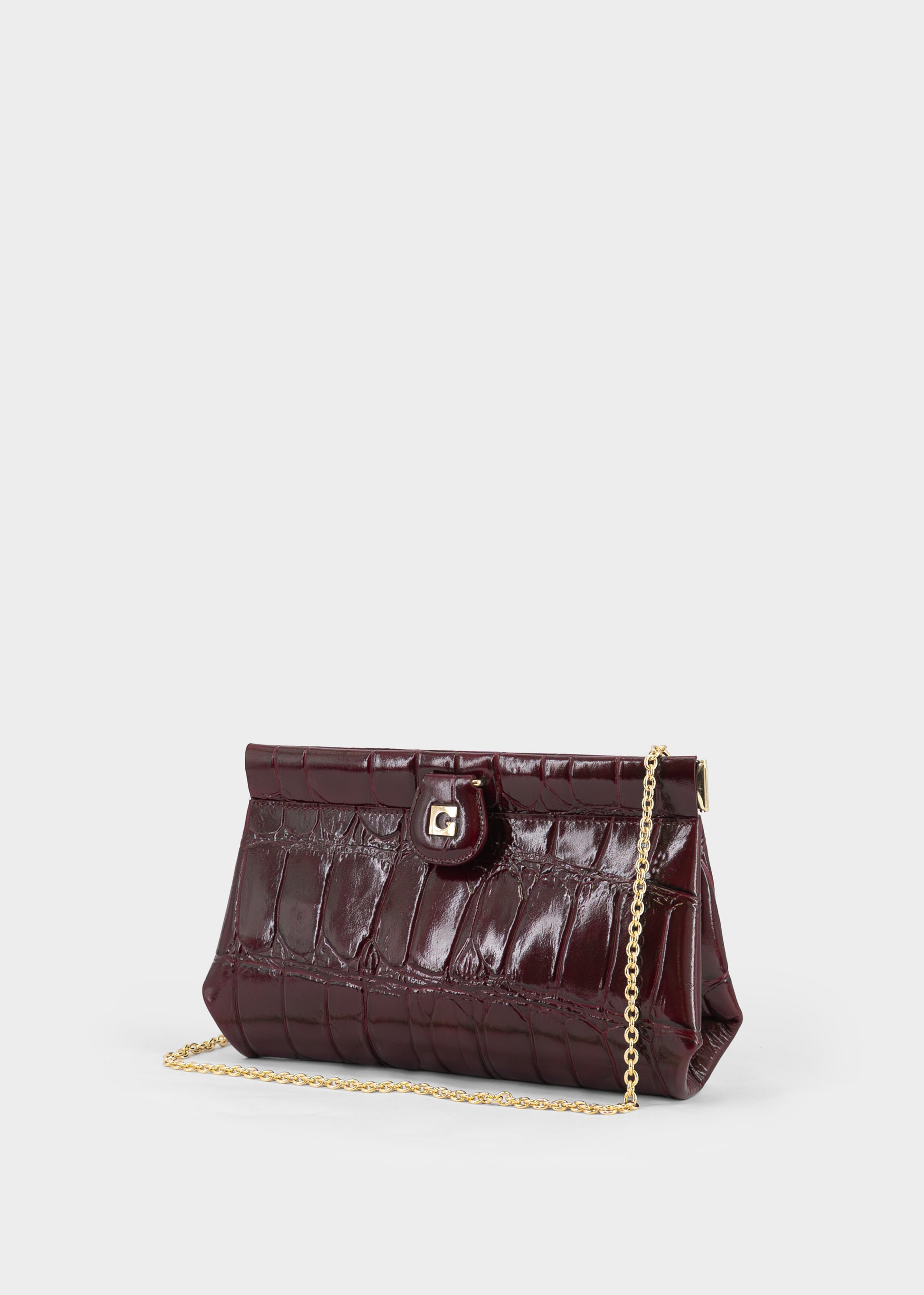 Dodici Dodici Clutch in Cocco Bordeaux