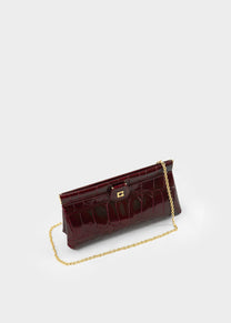 Dodici Dodici Clutch in Cocco Bordeaux