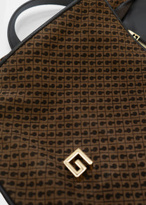 Isabella in Camoscio Monogram Toffee