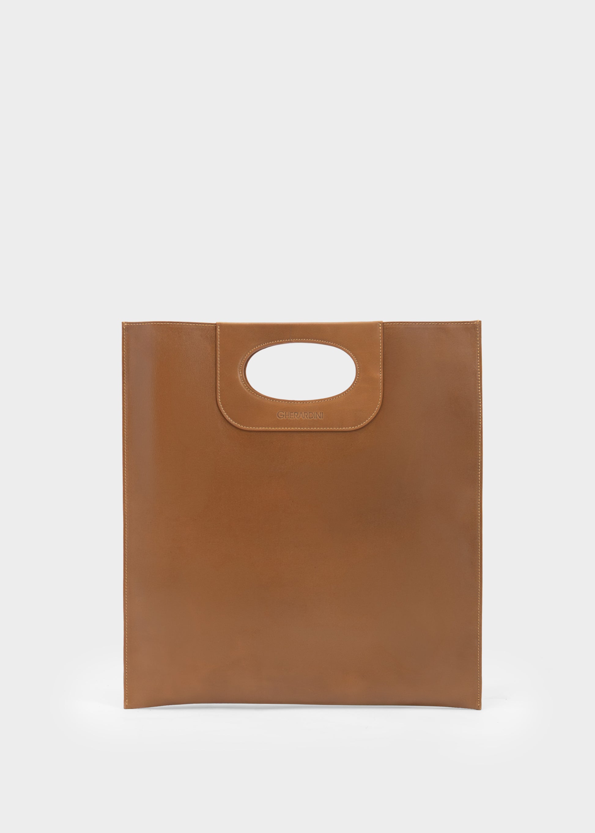 Piattina in Cognac Calfskin Leather