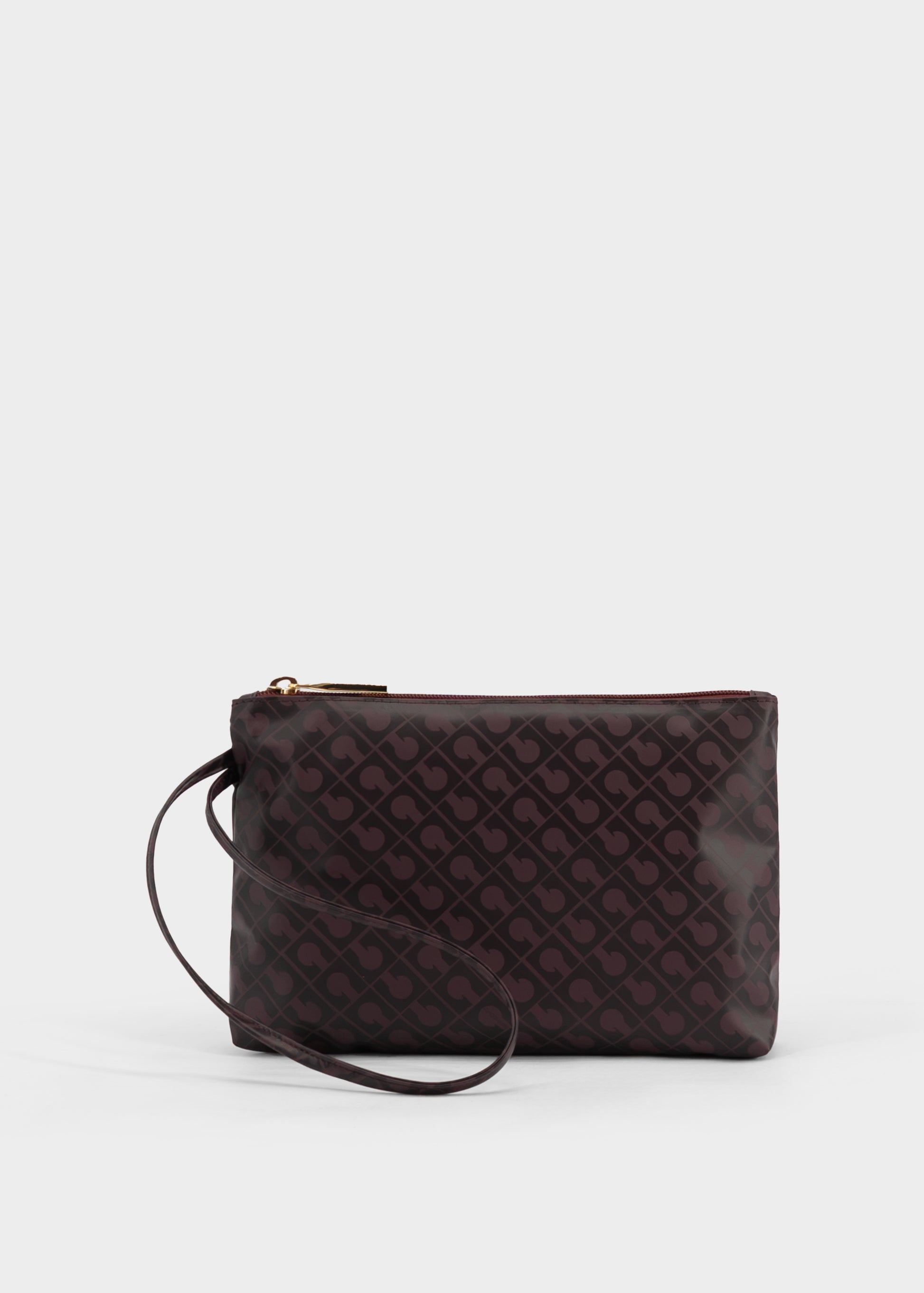 Zipper Pouch Medio in Bordeaux