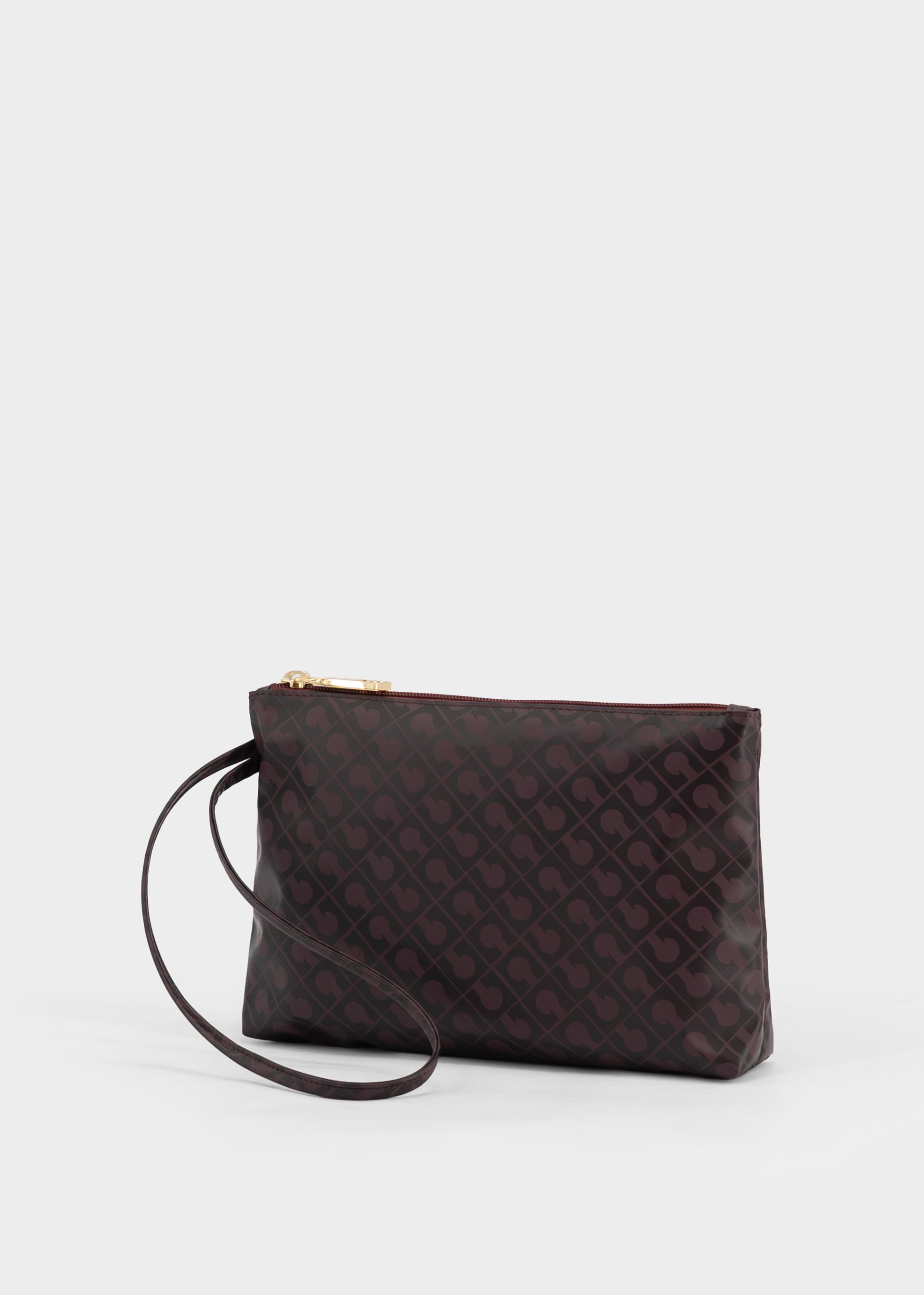 Zipper Pouch Medio in Bordeaux