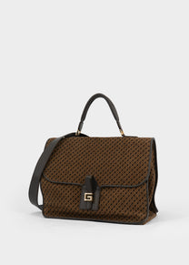 Isabella in Camoscio Monogram Toffee