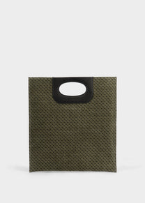 Piattina in Camoscio Monogram Green