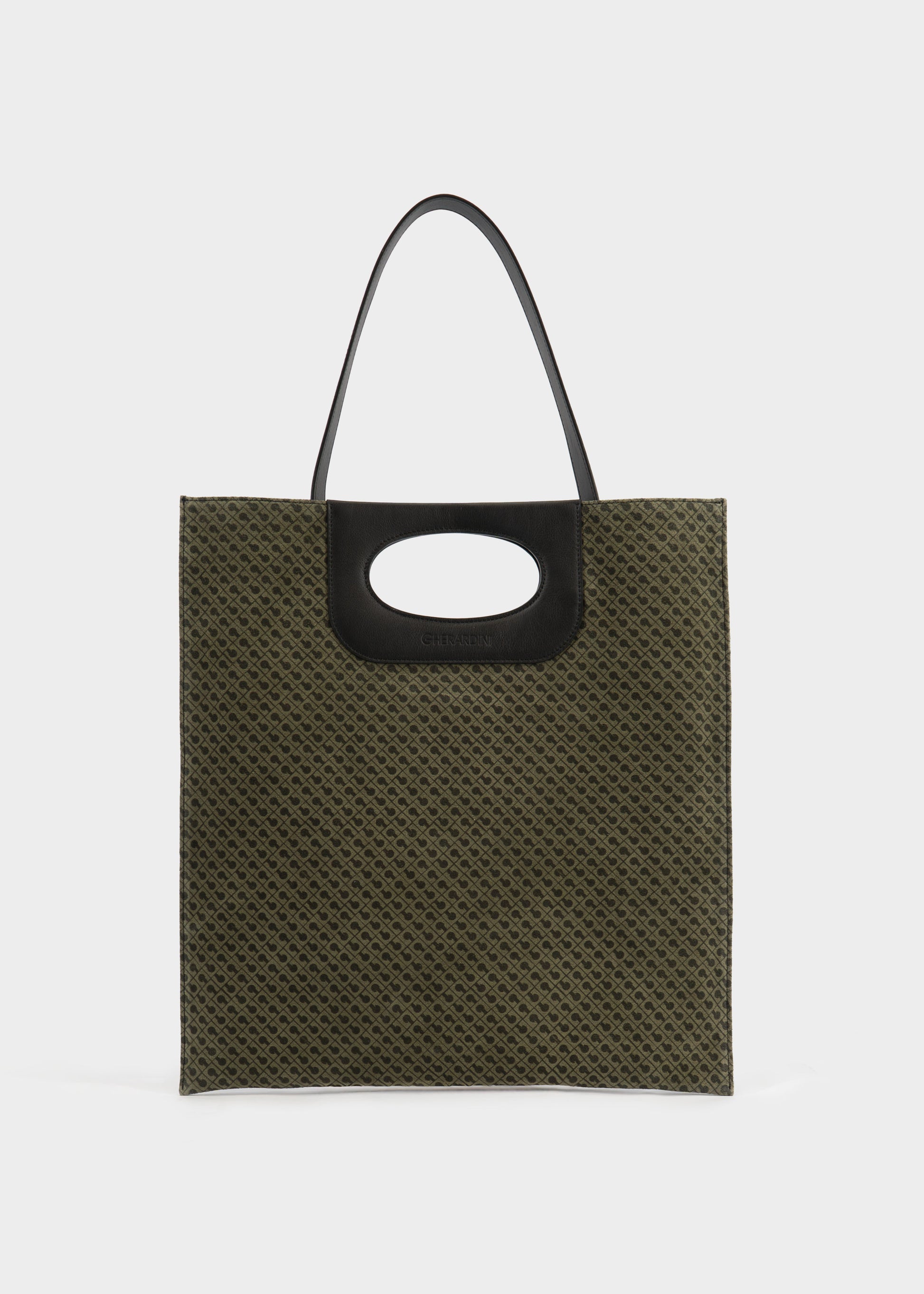 Piattina in Camoscio Monogram Green