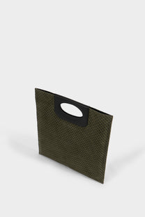 Piattina in Camoscio Monogram Green