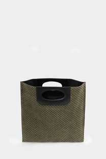 Piattina in Camoscio Monogram Green