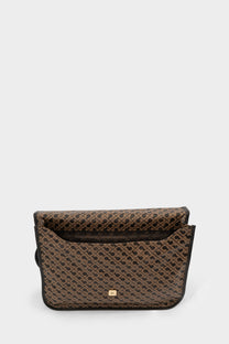 Briefcase con Patta in Softy Toffee