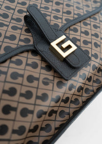 Briefcase con Patta in Softy Toffee
