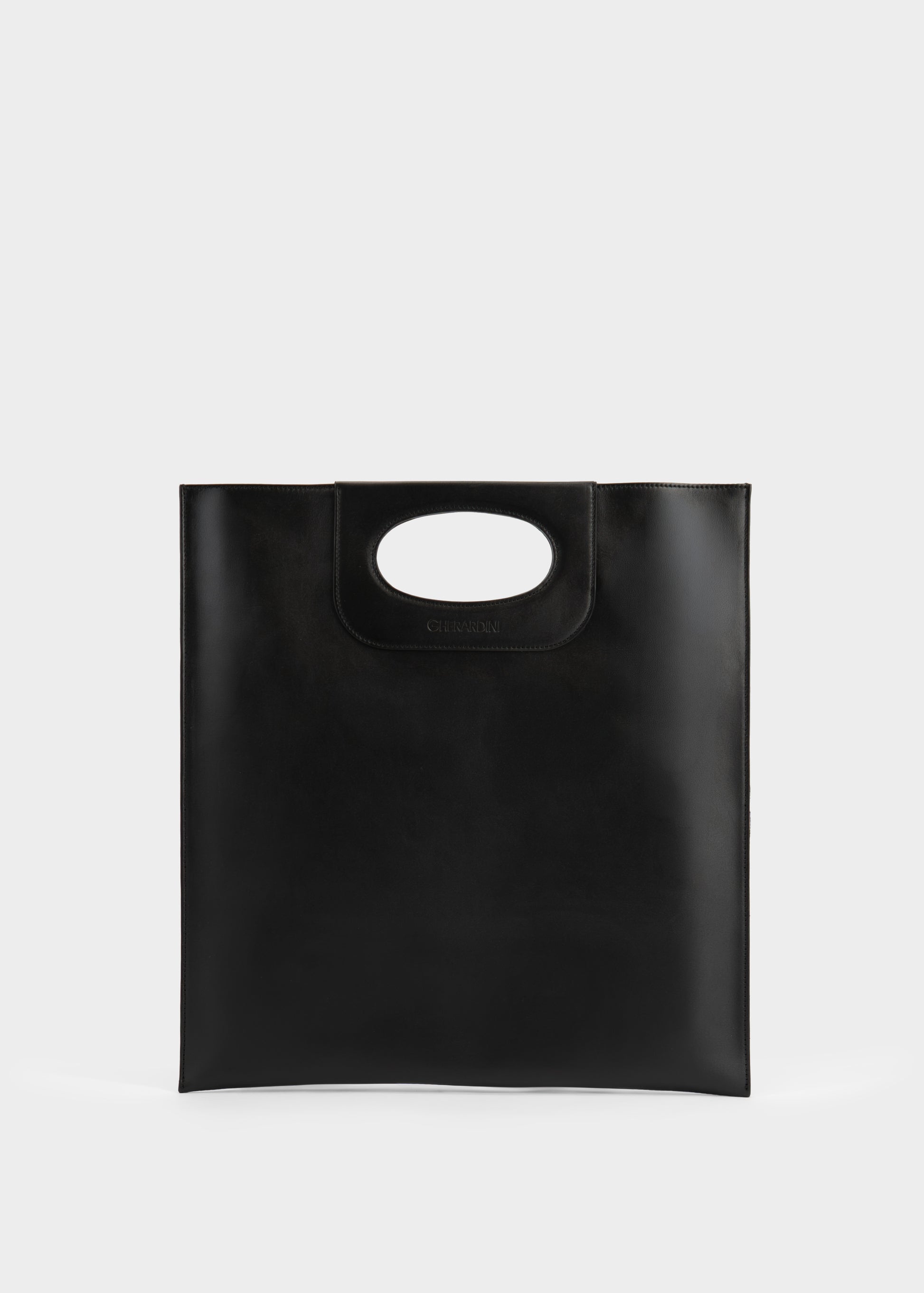 Piattina in Pelle Vitello Nero