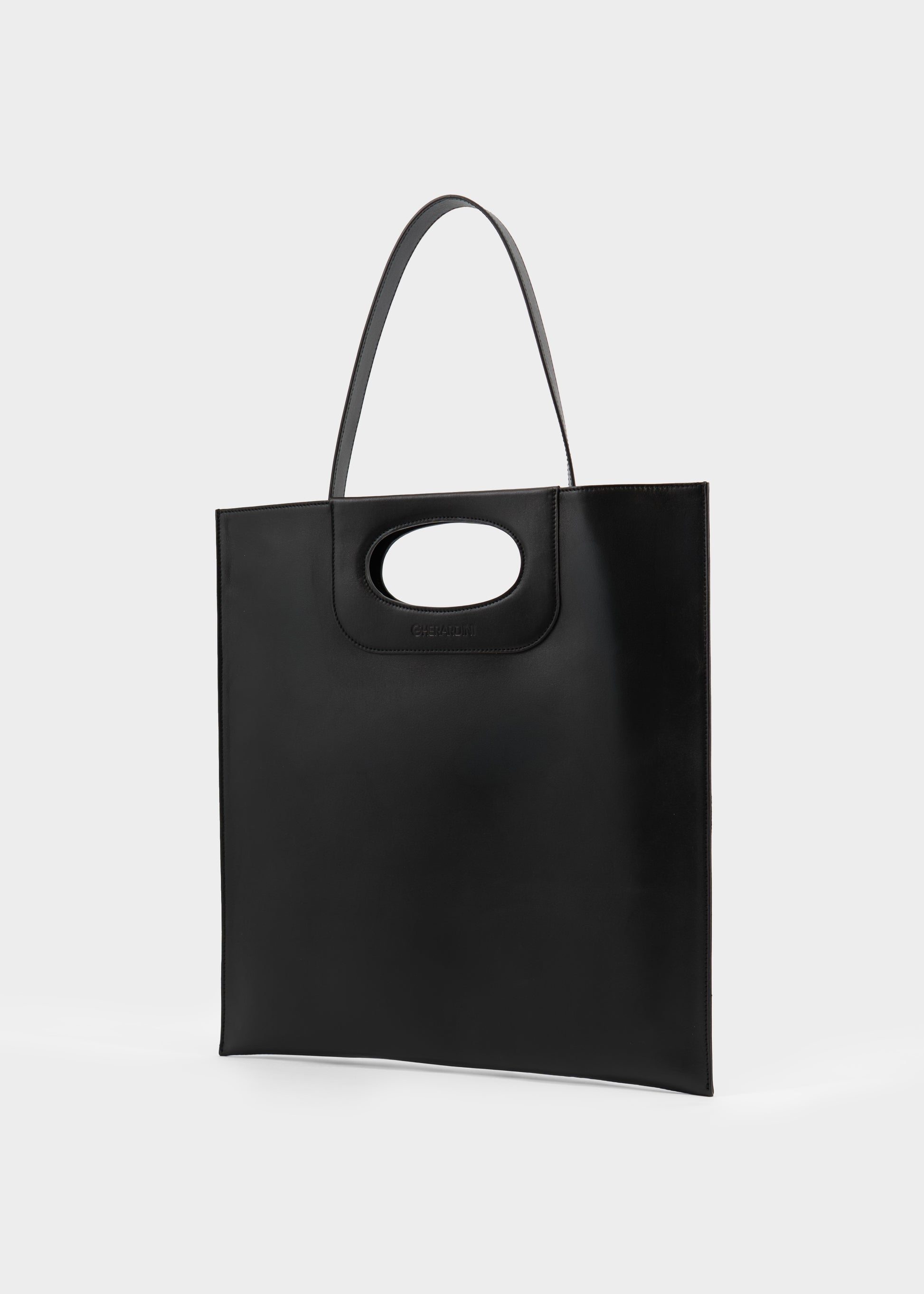 Piattina in Pelle Vitello Nero