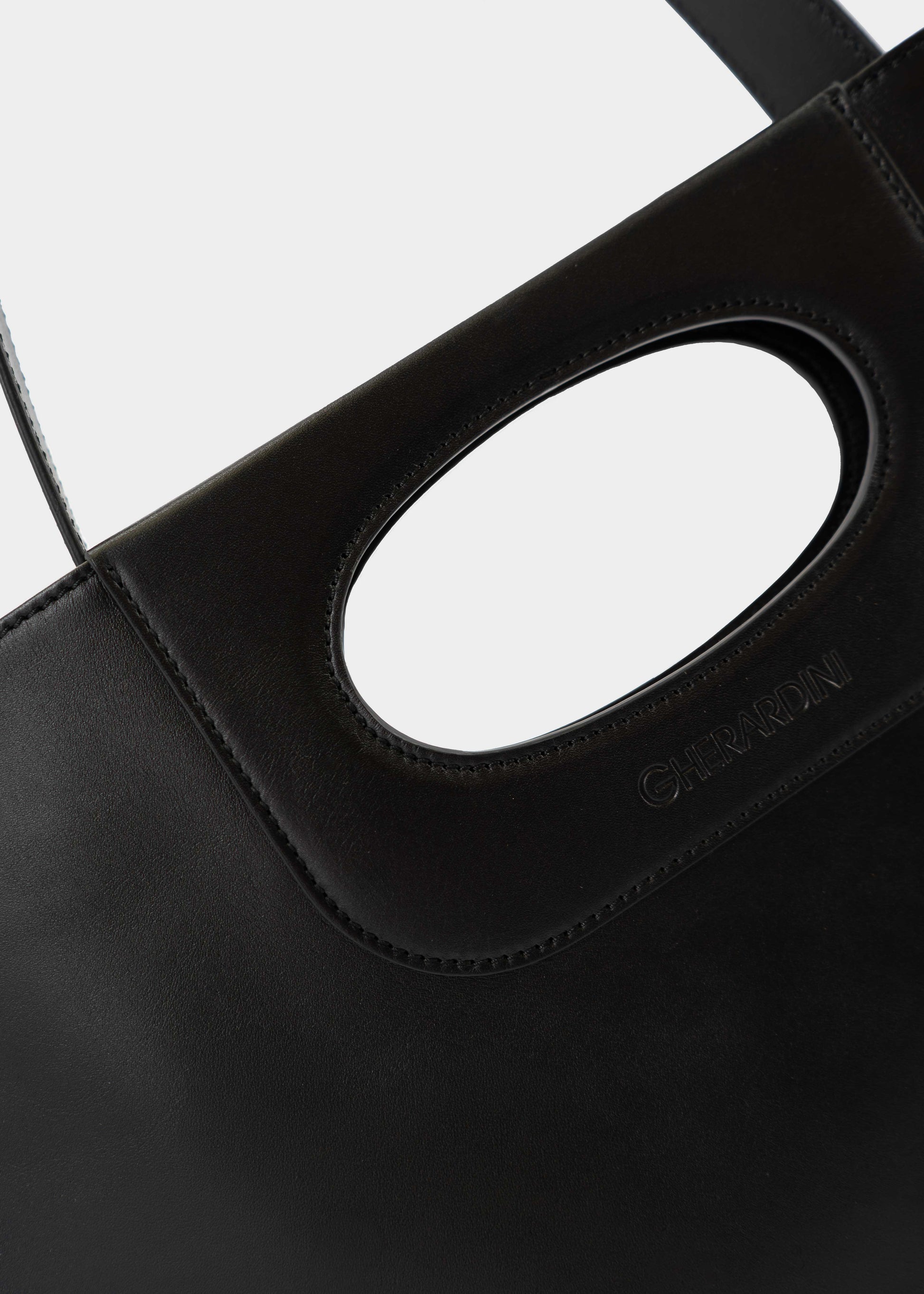 Piattina in Pelle Vitello Nero