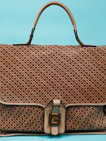 Monogram Suede Handbag