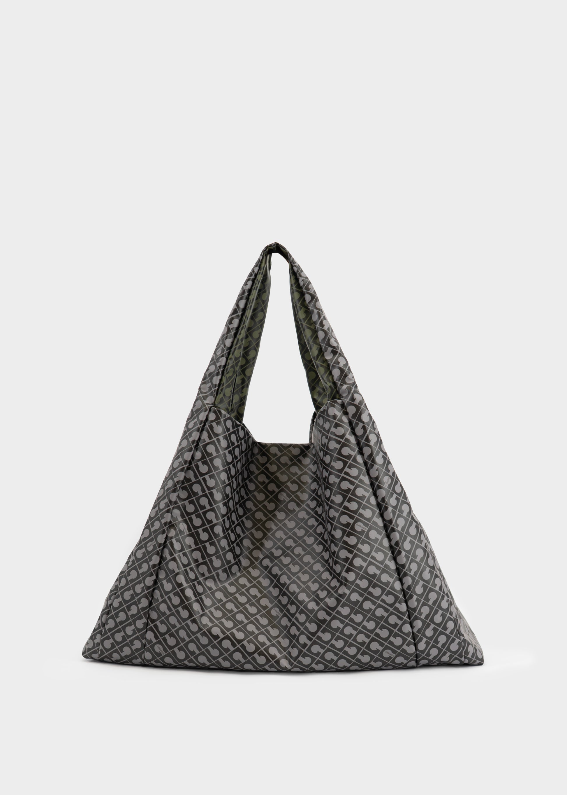 Borsa Oversized Reversibile in Softy Forest/Granite