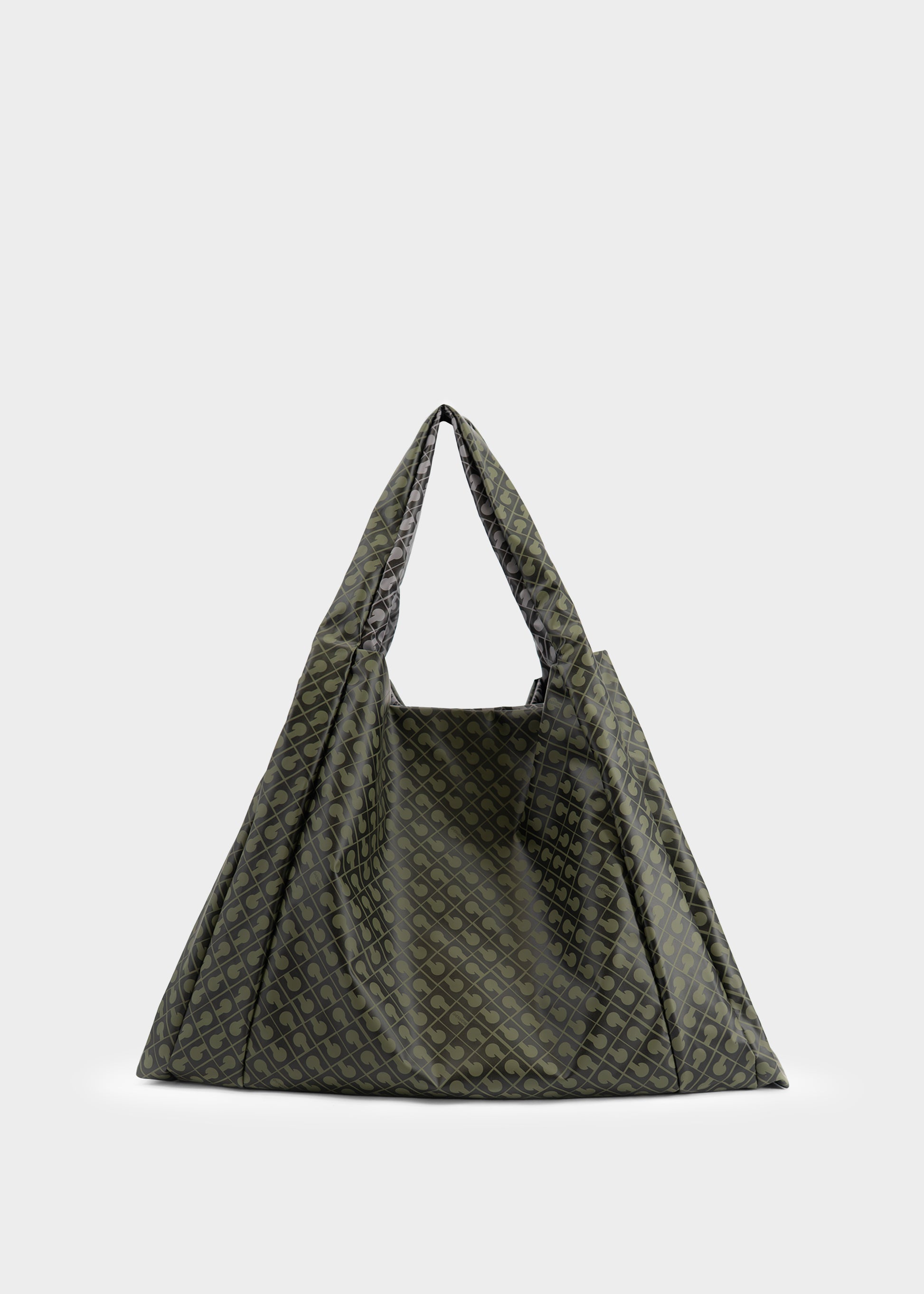 Borsa Oversized Reversibile in Softy Forest/Granite