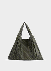 Borsa Oversized Reversibile in Softy Forest/Granite