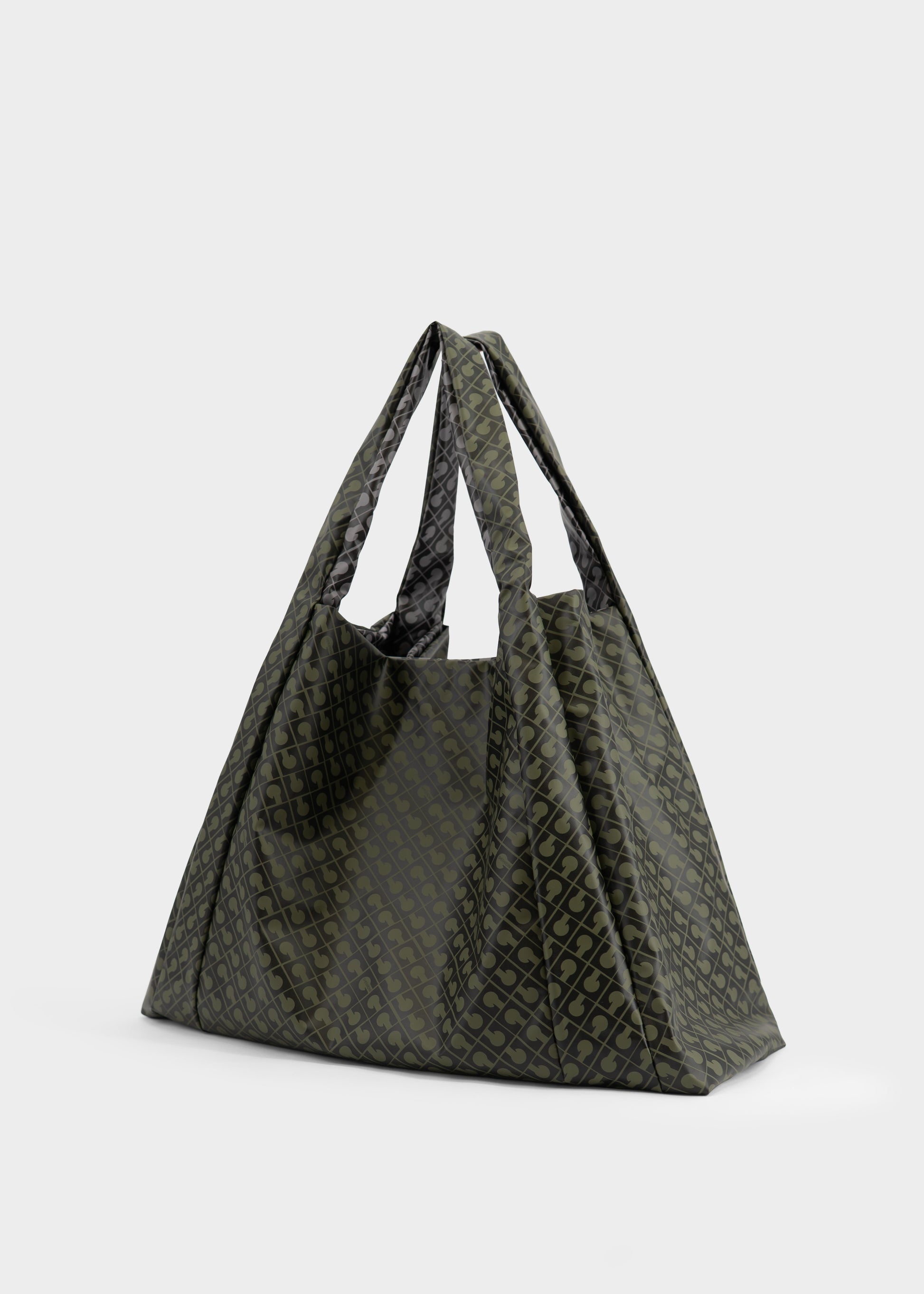 Borsa Oversized Reversibile in Softy Forest/Granite
