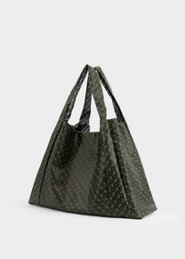 Borsa Oversized Reversibile in Softy Forest/Granite