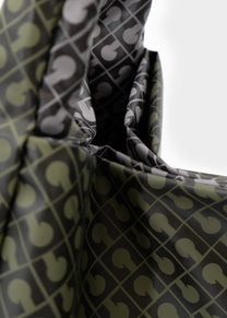 Borsa Oversized Reversibile in Softy Forest/Granite