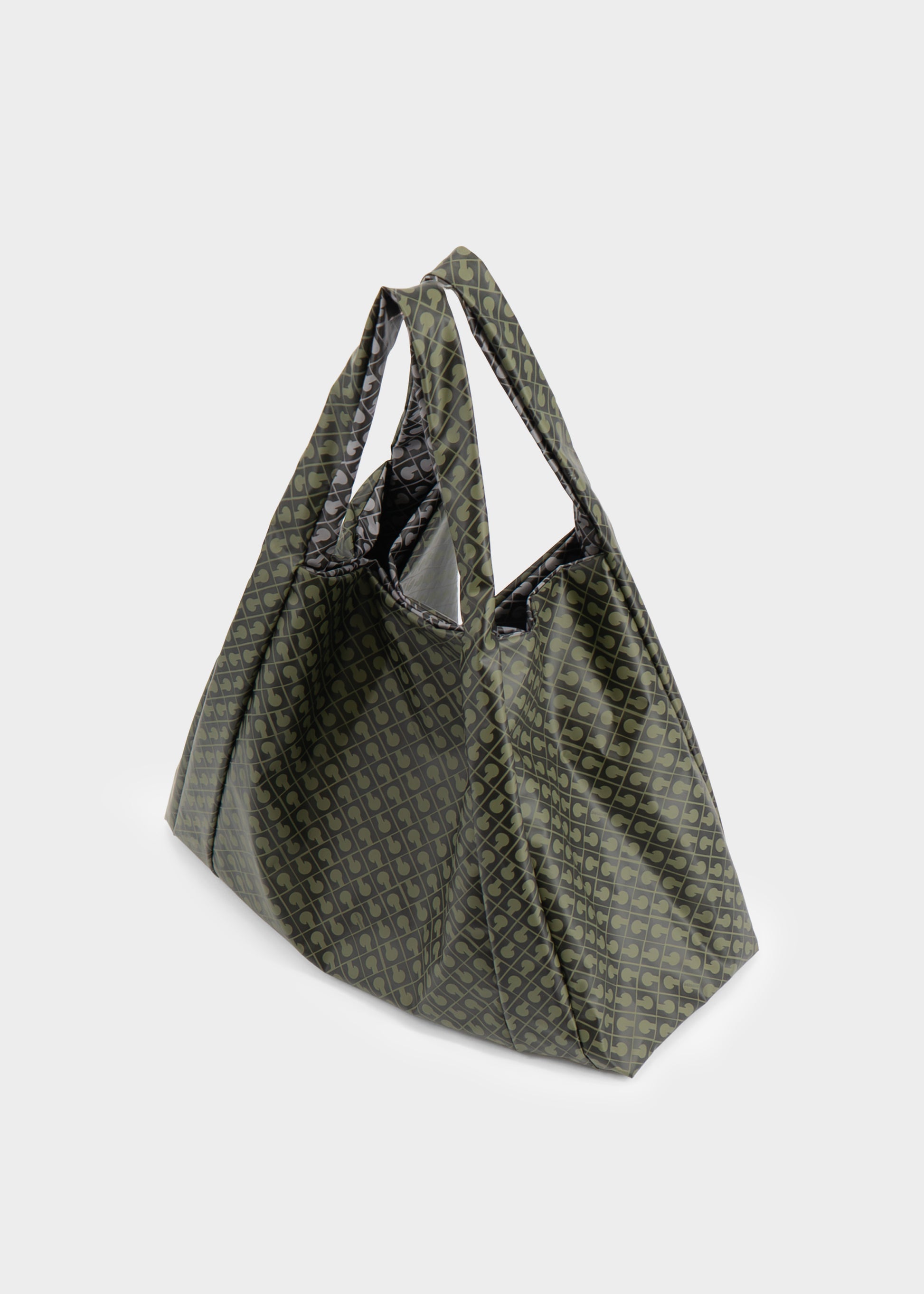 Borsa Oversized Reversibile in Softy Forest/Granite