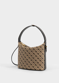 Mini Borsa a Mano in Millerighe Moka