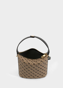 Mini Borsa a Mano in Millerighe Moka