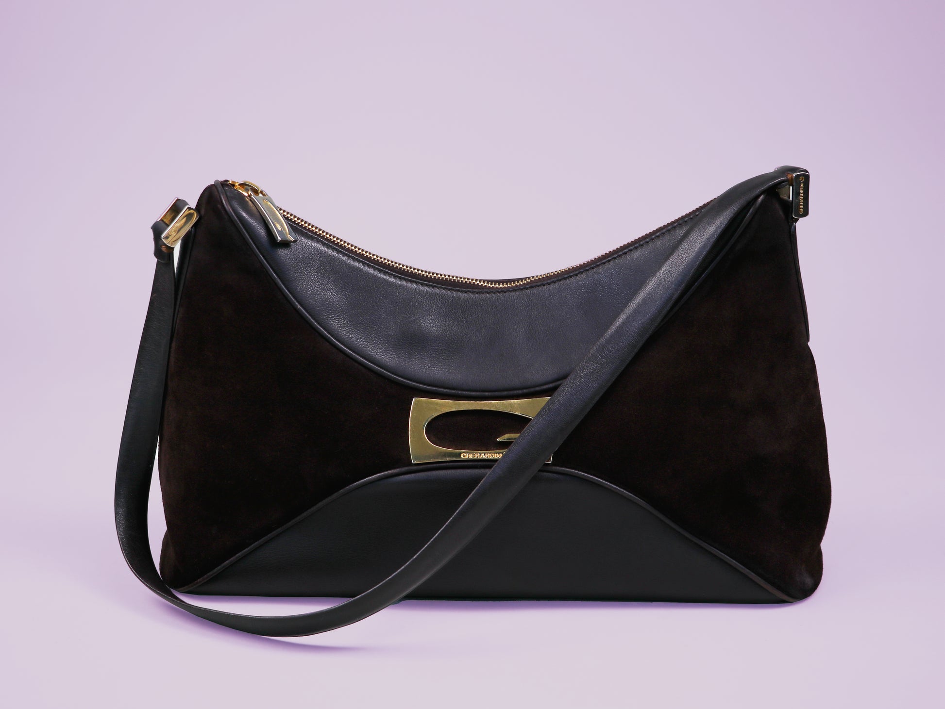 Suede and Leather Shoulder Bag