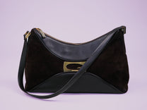 Suede and Leather Shoulder Bag