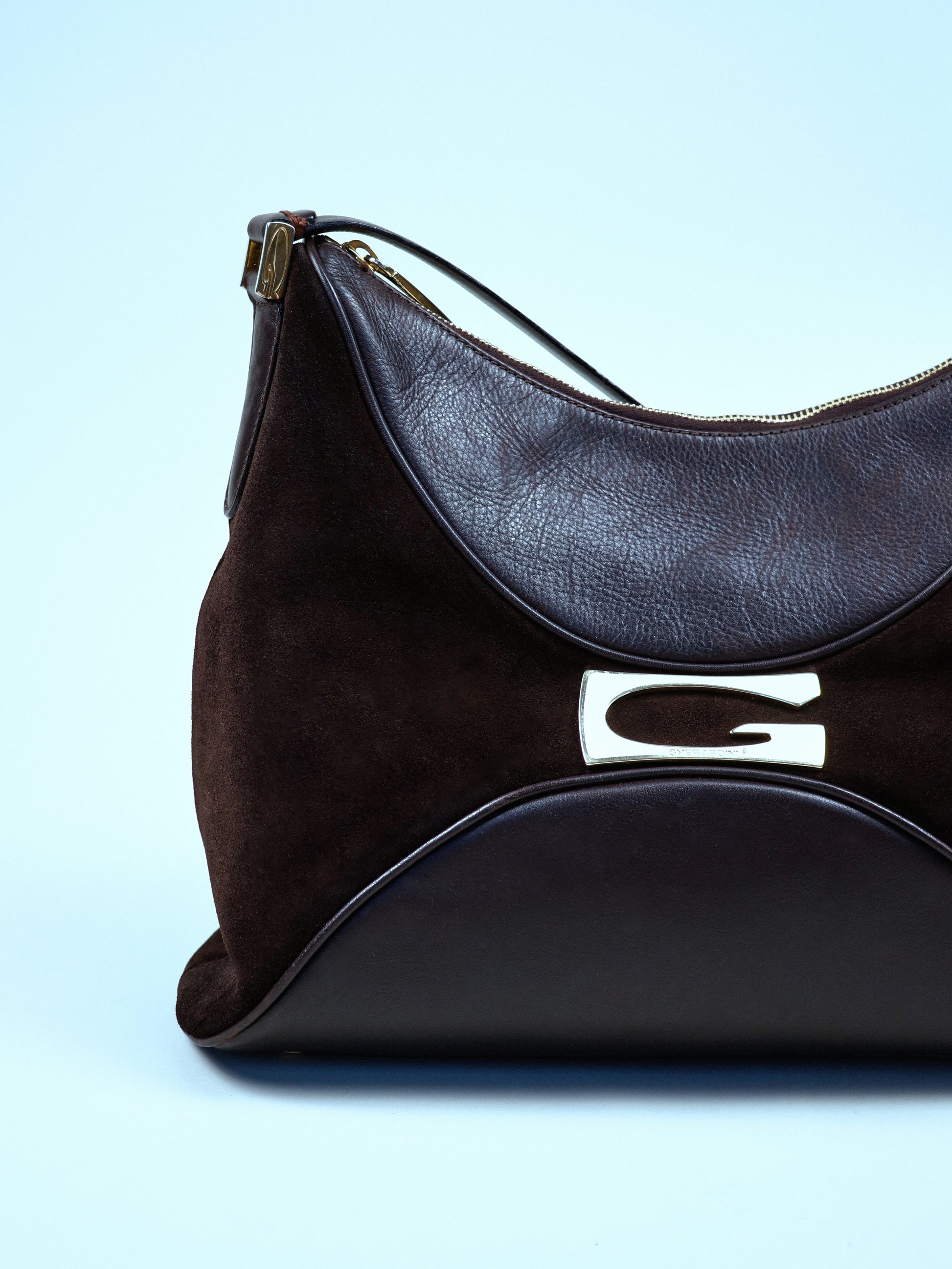 Suede and Leather Shoulder Bag