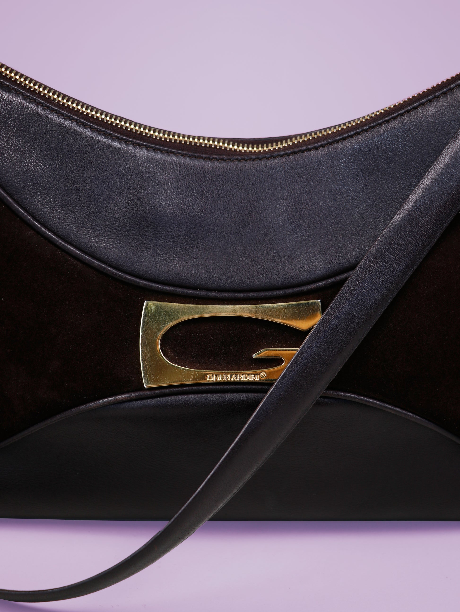 Borsa a Tracolla Suede e Pelle